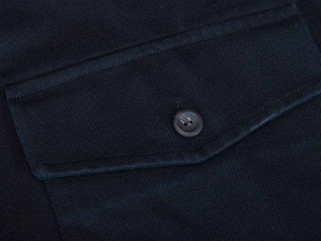 Eton Black Cotton Overshirt