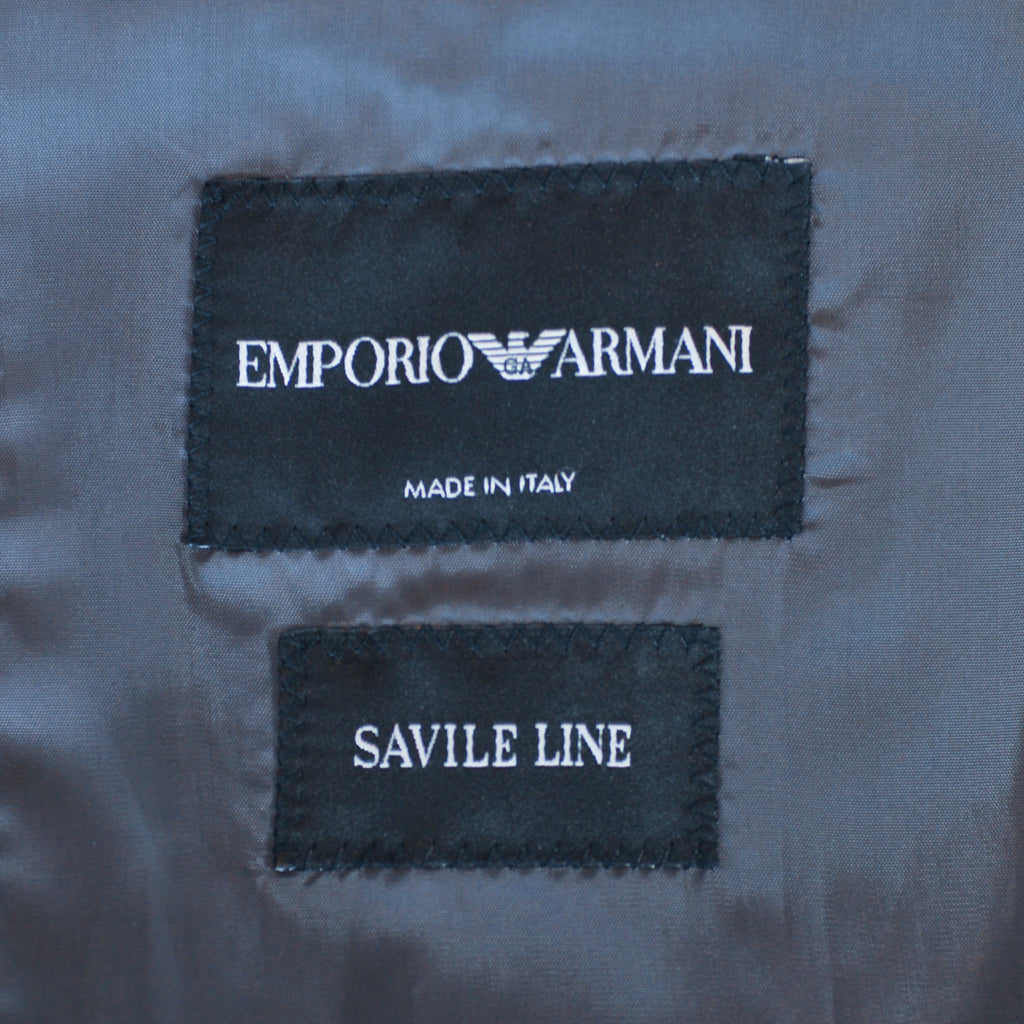 Emporio Armani Grey Check Savile Line Slim Fit Blazer