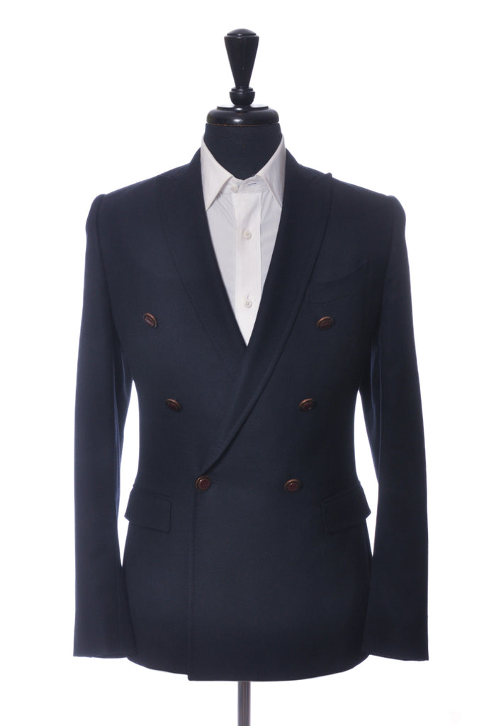 Etro Navy Blue Double Breasted Superleggera Blazer