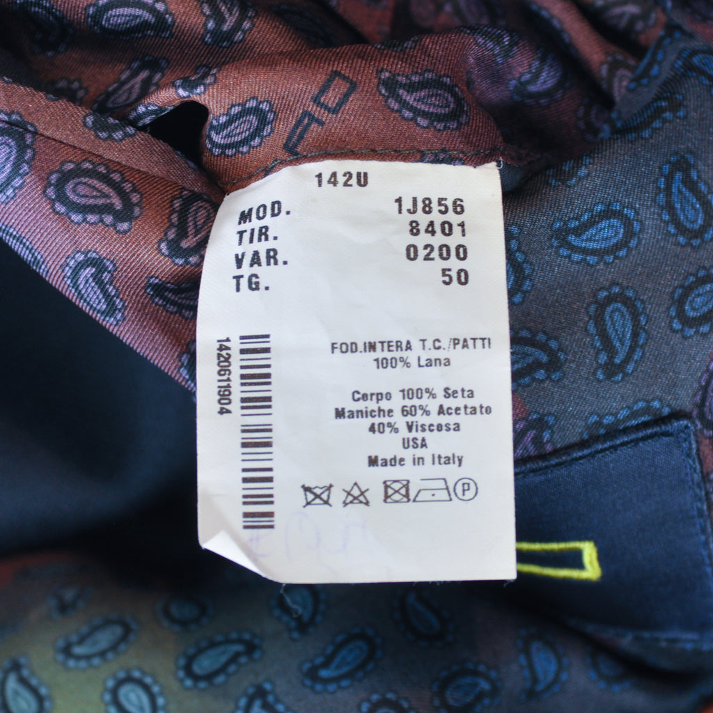 Etro Navy Blue Double Breasted Superleggera Blazer