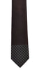 ZZegna Brown Geometric Print Skinny Tie