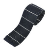 Jev Coleman White on Deep Navy Striped Knit Tie