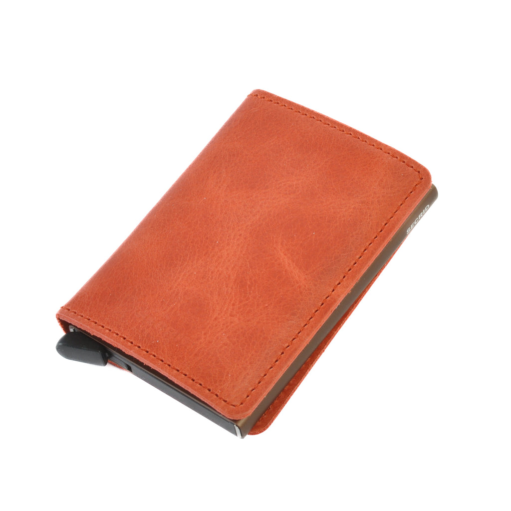 Secrid NWT Orange Leather Wallet