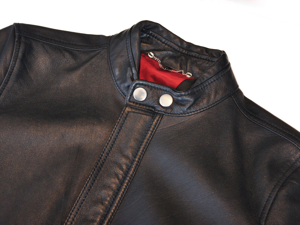 Diesel Black Lambskin Leather Motorcycle Jacket