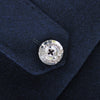 Suits Curtis Elliot Swarovski Crystal Accented Cashmere Blend Pea Coat