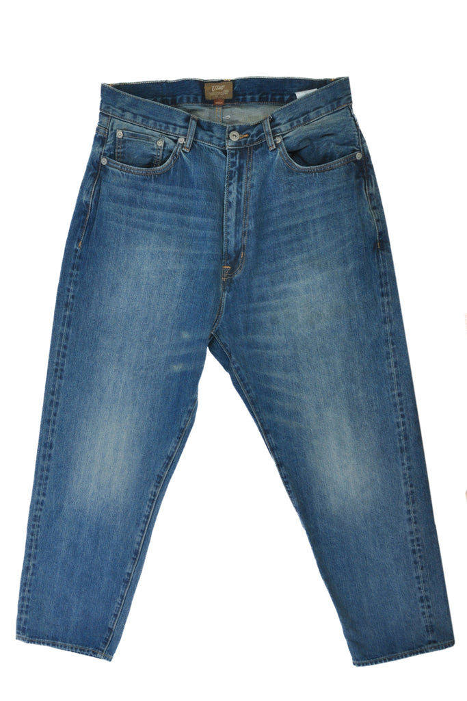 U.Sage Cropped Washed Denim Jeans