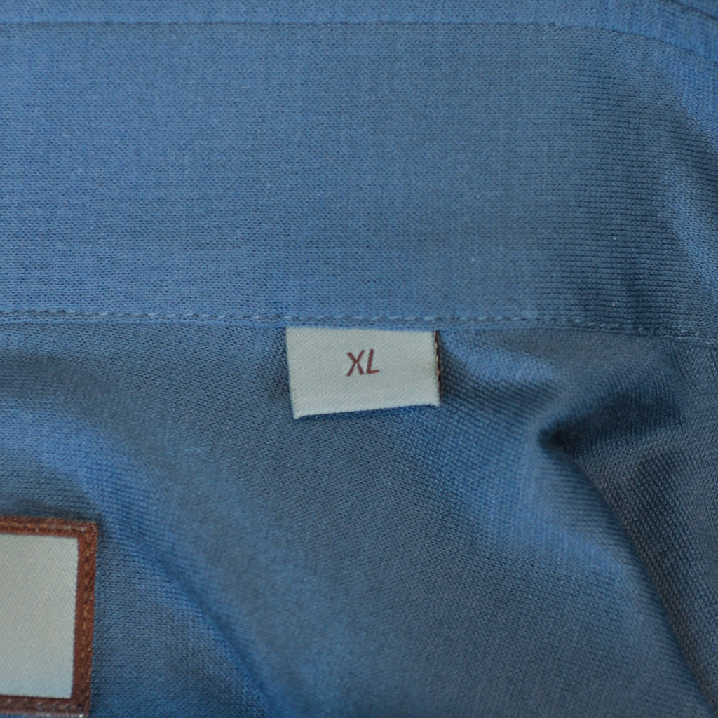 Canali Blue Jersey Knit Shirt