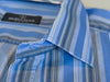 Bugatchi Blue Striped Dress Shirt