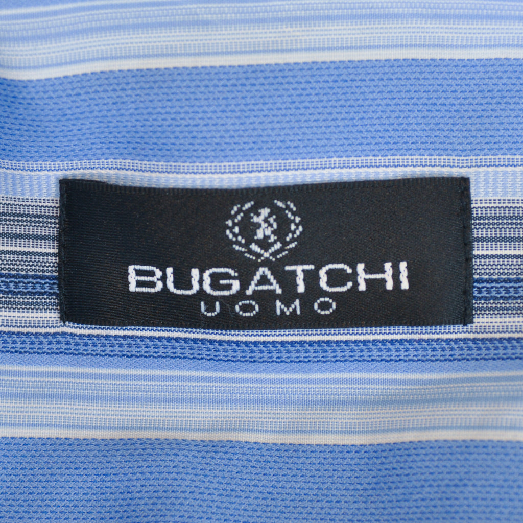 Bugatchi Blue Striped Dress Shirt