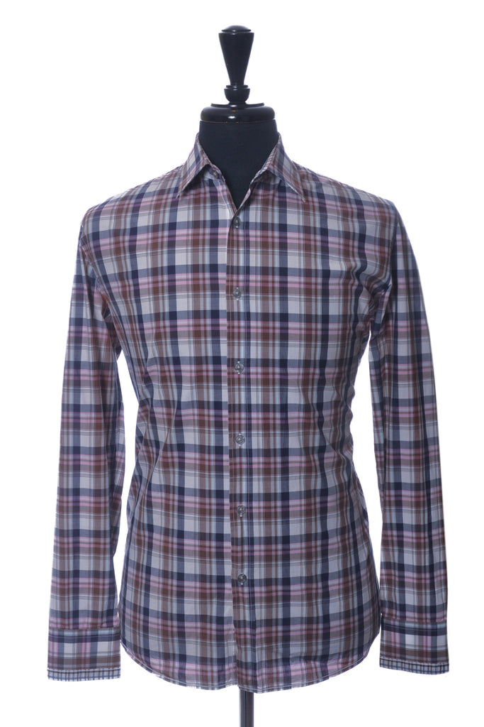 Hugo Boss Brown Check Regular Fit Oberto Shirt