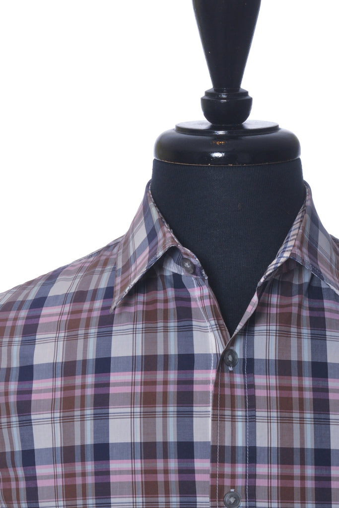 Hugo Boss Brown Check Regular Fit Oberto Shirt