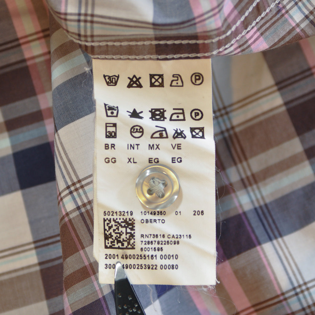 Hugo Boss Brown Check Regular Fit Oberto Shirt