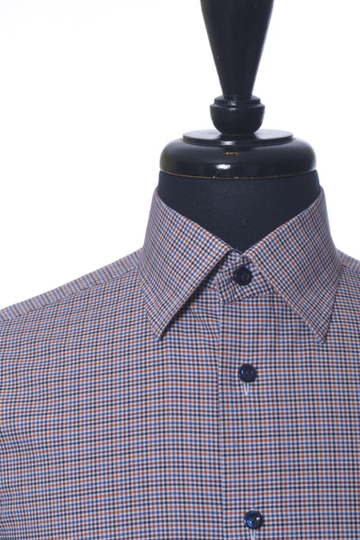 Eton Check Contemporary Fit Twill Dress Shirt