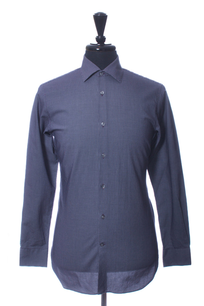 John Varvatos Luxe Purple Dotted Twill Dress Shirt