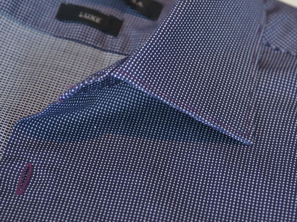 John Varvatos Luxe Purple Dotted Twill Dress Shirt