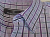 Bugatchi Purple Striped Check Dress Shirt