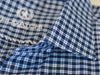 Bugatchi Navy Blue Check Dress Shirt