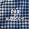 Bugatchi Navy Blue Check Dress Shirt