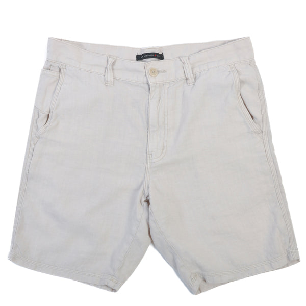 John Varvatos Beige Linen Shorts