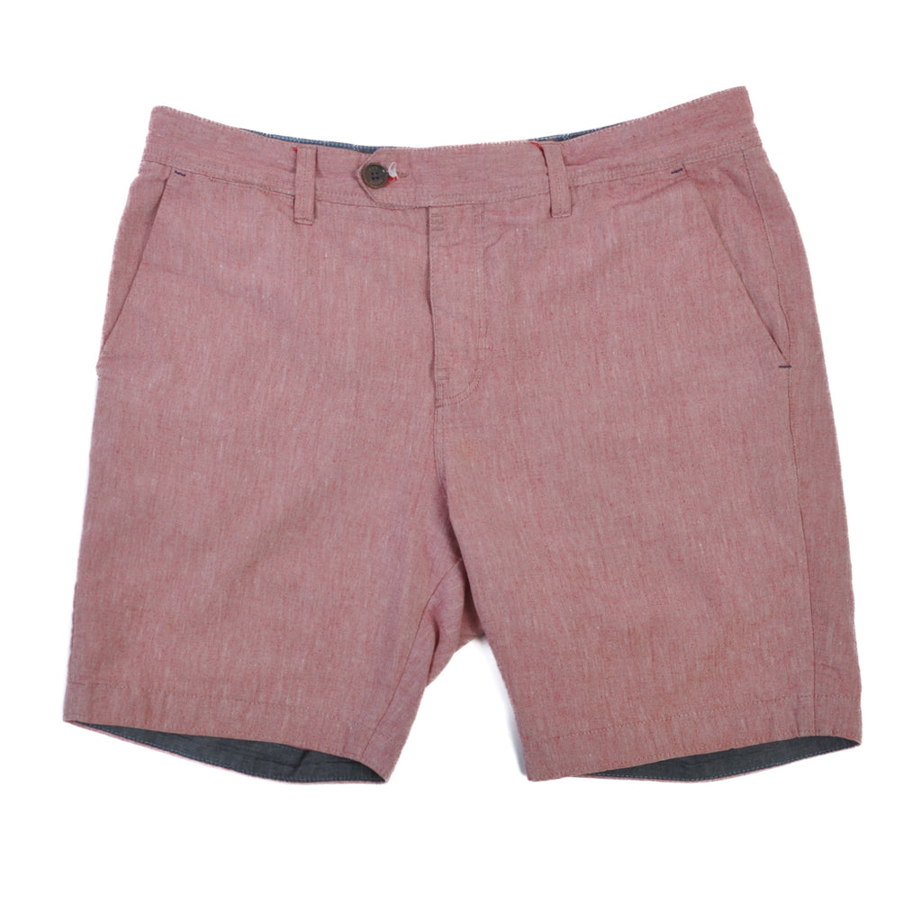 Ted Baker Red Linen Blend Gellert Shorts