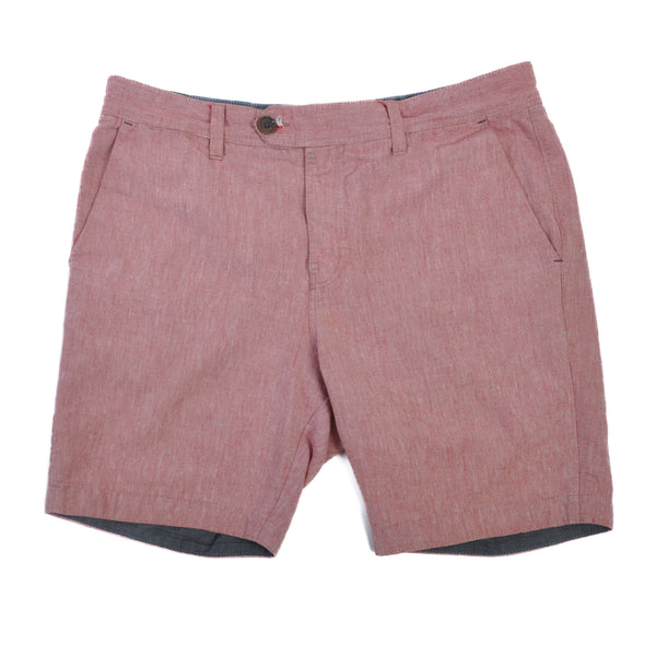 Ted Baker Red Linen Blend Gellert Shorts
