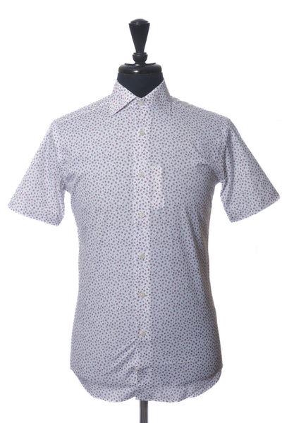 Eton NWT Slim Fit Umbrella Print Short Sleeve Shirt