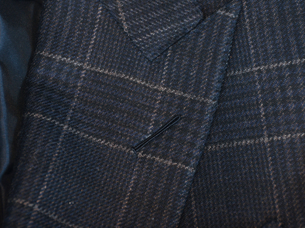 Tom Ford Charcoal Grey Check Basic Base A Blazer