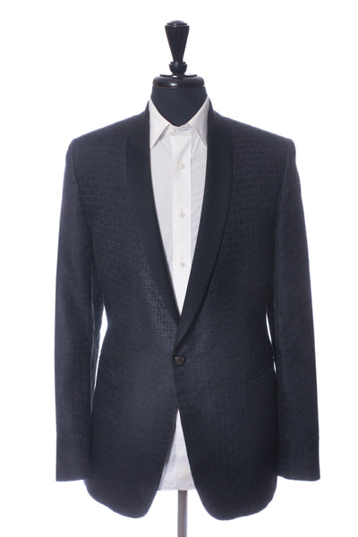 Etro Black Geometric Silk Dinner Jacket