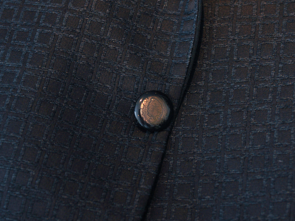 Etro Black Geometric Silk Dinner Jacket