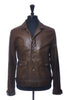 John Varvatos Brown Lambskin Leather Jacket