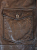 John Varvatos Brown Lambskin Leather Jacket