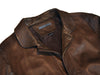 John Varvatos Brown Lambskin Leather Jacket