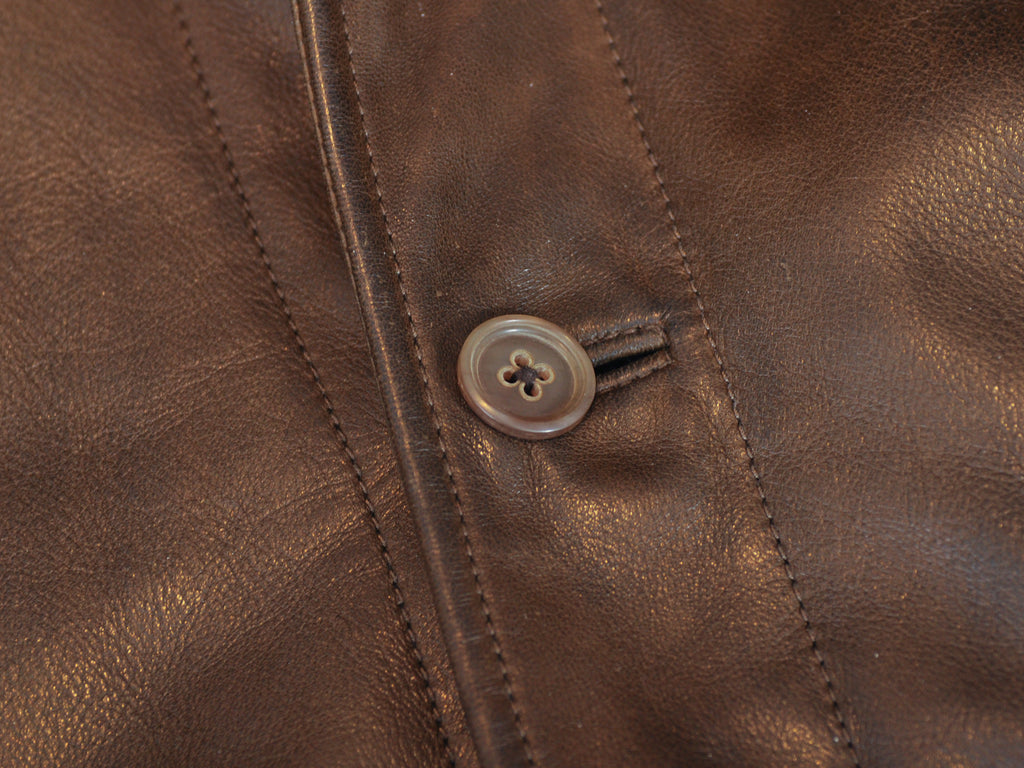 John Varvatos Brown Lambskin Leather Jacket