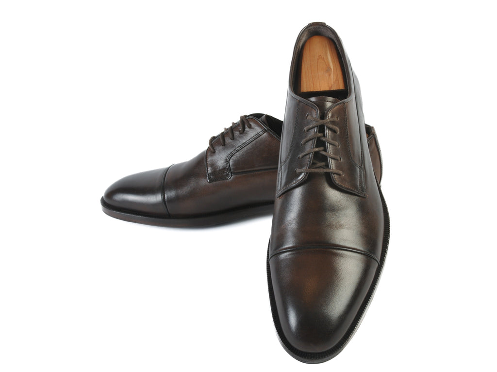 Canali Brown NIB Cap Toe Derby Shoes