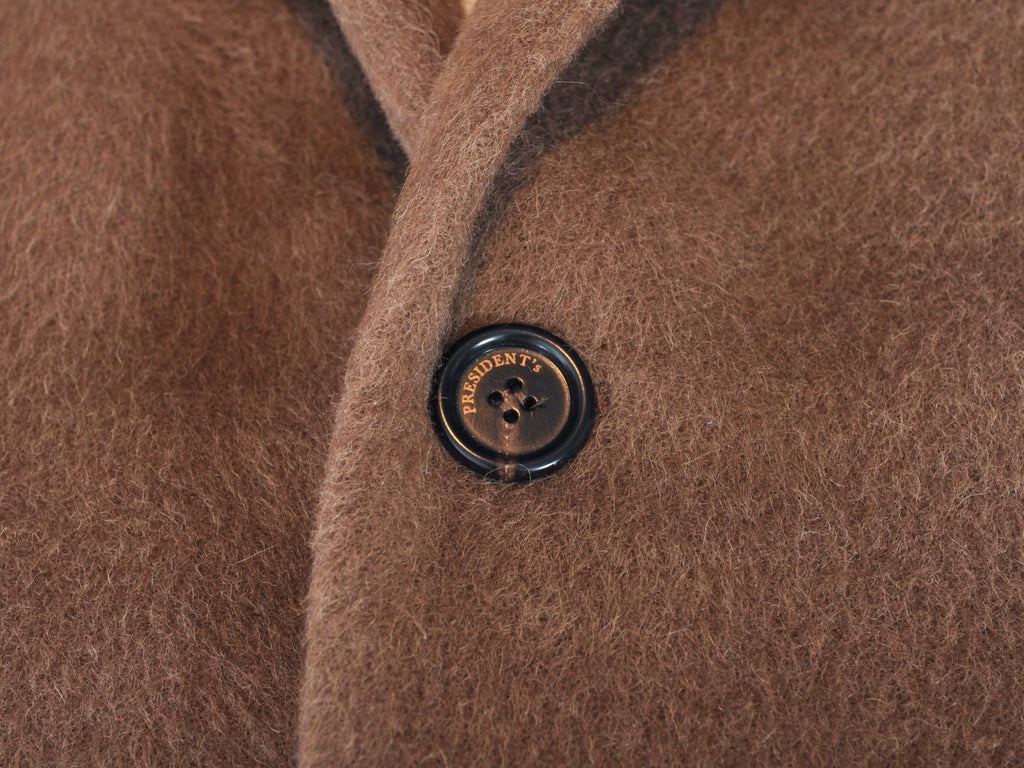 President’s Brown Alpaca Wool Egg Coat