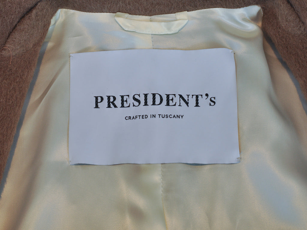 President’s Brown Alpaca Wool Egg Coat
