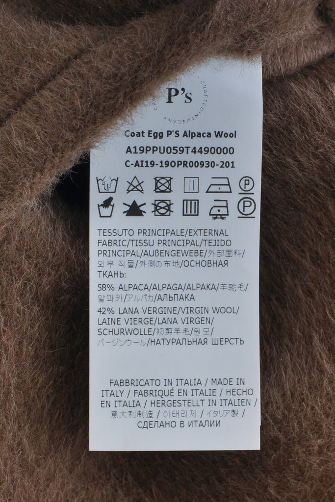 President’s Brown Alpaca Wool Egg Coat