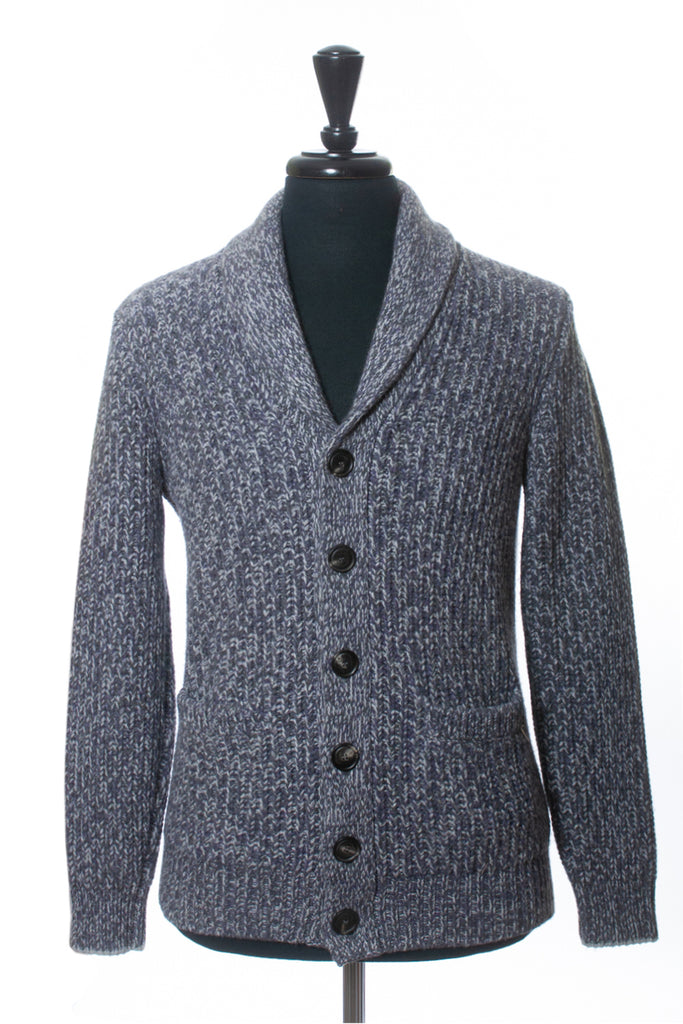 Brunello Cucinelli Lavender Gray Mix Cashmere Silk Cardigan