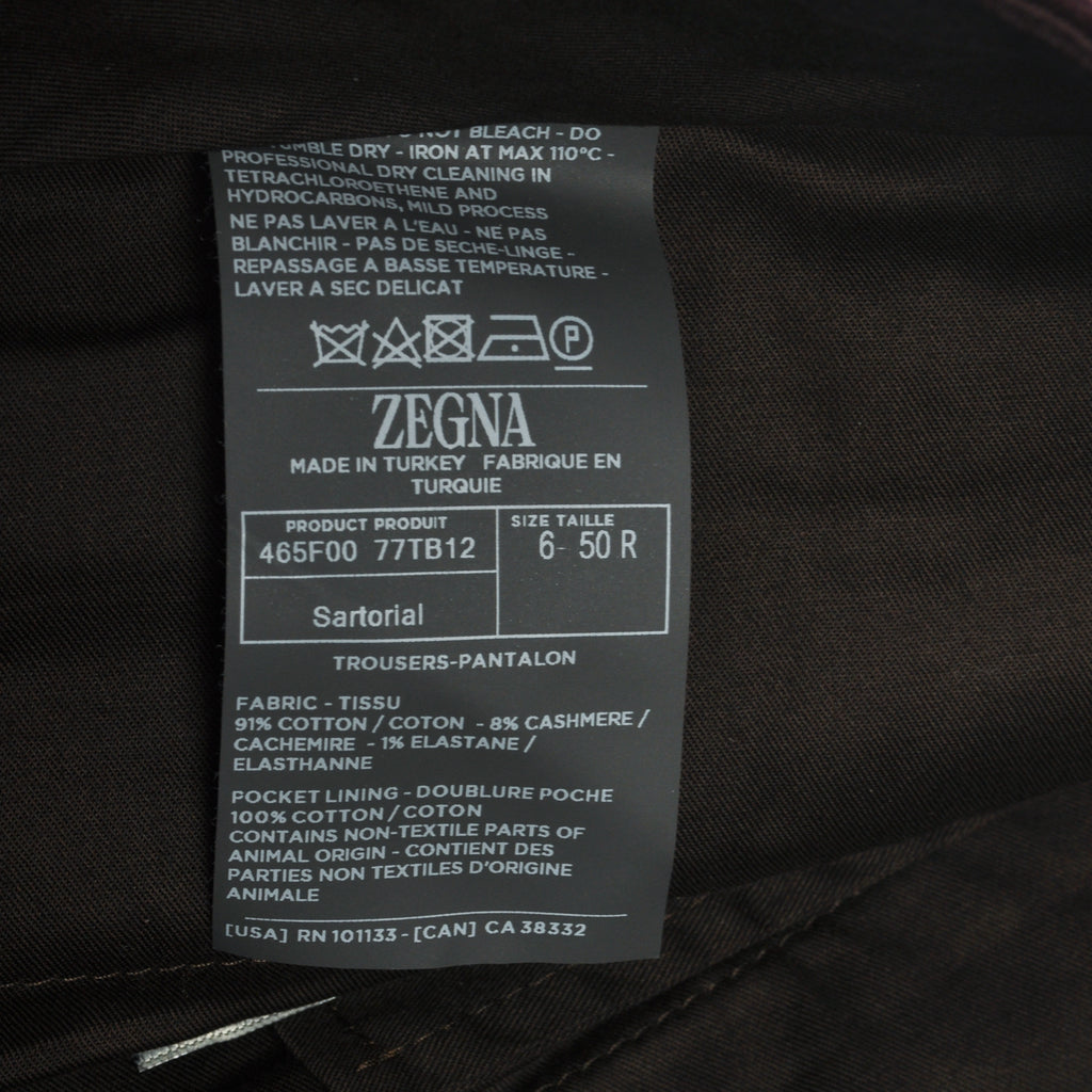 Ermenegildo Zegna Sartorial Brown Cashco Corduroy Pants