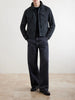 Officine Generale Charcoal Grey Goat Suede Liam Overshirt