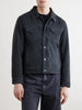 Officine Generale Charcoal Grey Goat Suede Liam Overshirt