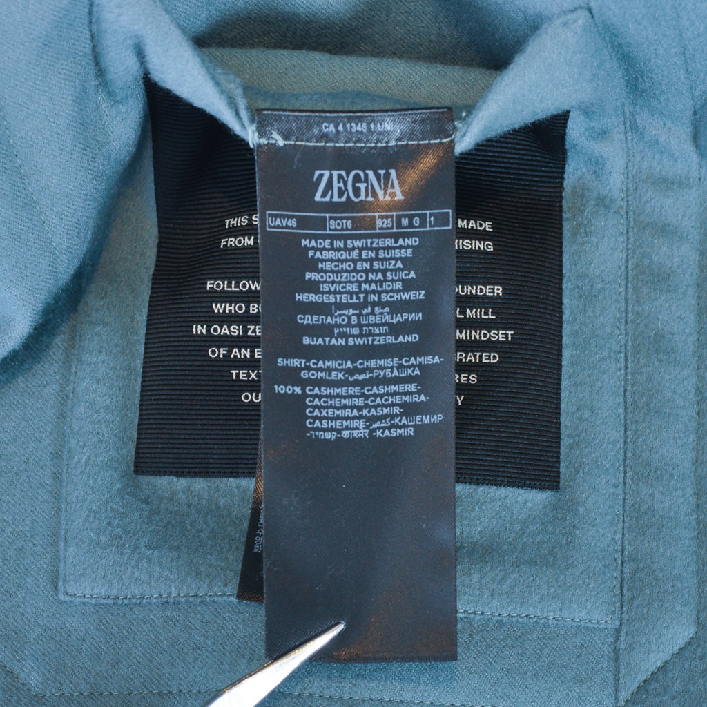 Zegna Blue Oasi Cashmere Overshirt