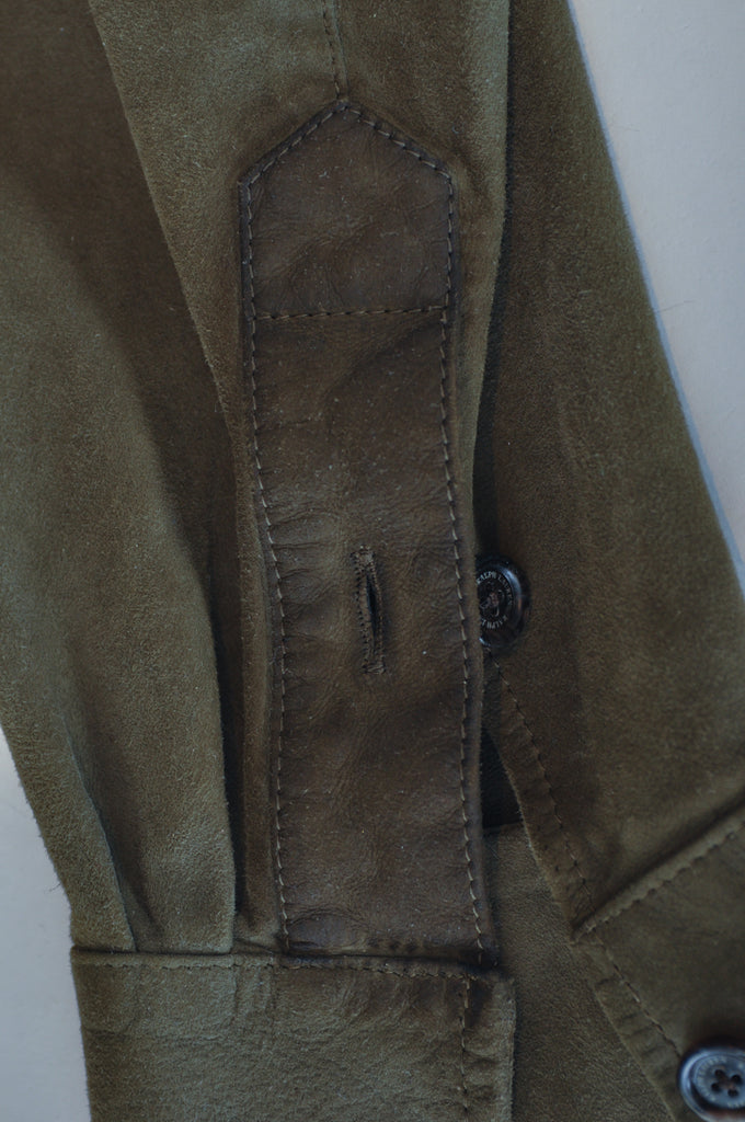 Ralph Lauren Purple Label Green Lamb Suede Overshirt