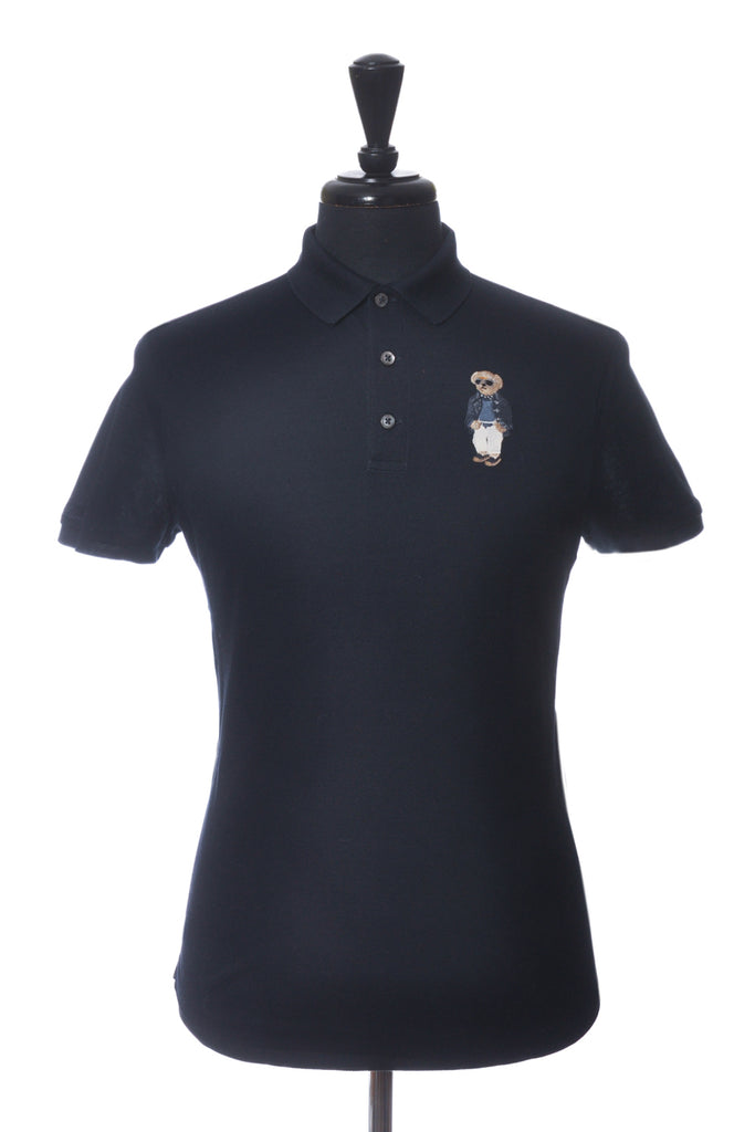 Ralph Lauren Purple Label Navy Blue Bear Polo Shirt