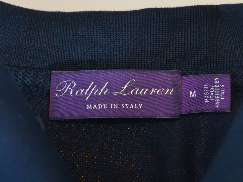 Ralph Lauren Purple Label Navy Blue Bear Polo Shirt