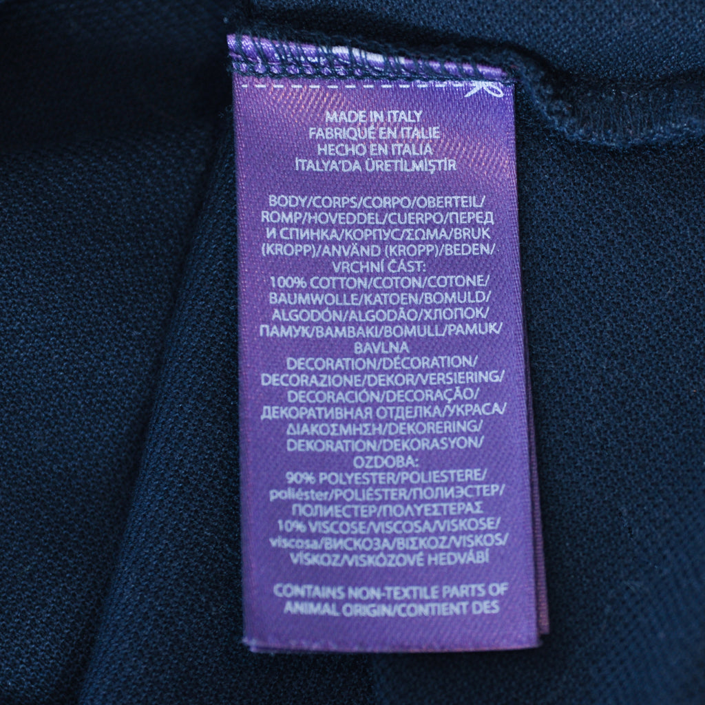 Ralph Lauren Purple Label Navy Blue Bear Polo Shirt