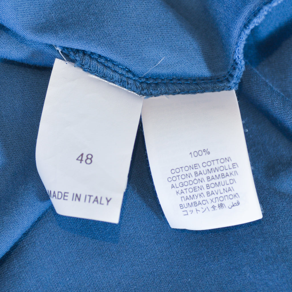 Brunello Cucinelli Blue Jersey Regular Fit Shirt