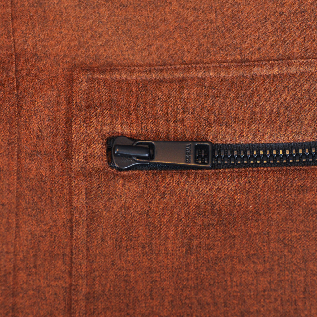 Ermenegildo Zegna Brown Techmerino Wool Overshirt