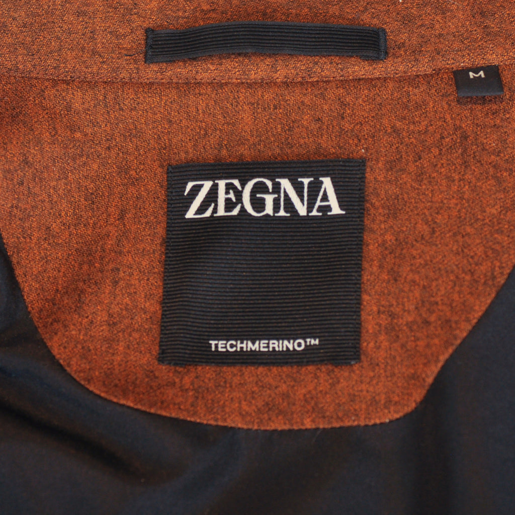 Ermenegildo Zegna Brown Techmerino Wool Overshirt