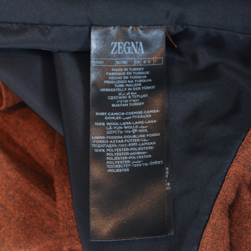 Ermenegildo Zegna Brown Techmerino Wool Overshirt